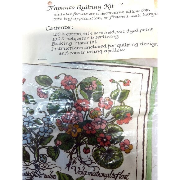 Craft Classics By Anneline Trapunto Quilting Kit With Floral Design 100% Cotton - Picture 3 of 8